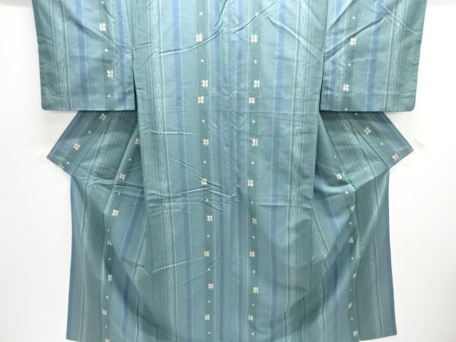 抽象模様織り出し手織り紬着物